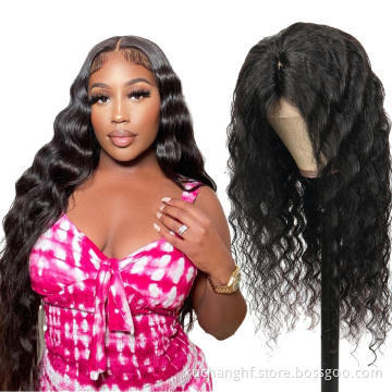 180% 200% Density Raw Human Hair Full Lace Deep Curly Wig,Wholesale Remy Brazilian Hair Wig Transparent Lace Wigs Pre-Plucked